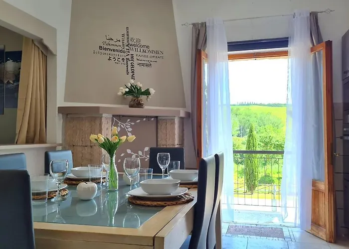 בית נופש Val D'orcia Deluxe 3 Incantevole Casa Con Vista Sulle Colline, Wifi E Parcheggio